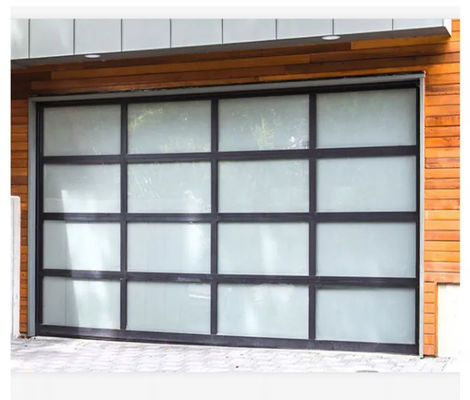 Duplo vidro de vidro de alumínio seccional portas de garagem isolamento acústico